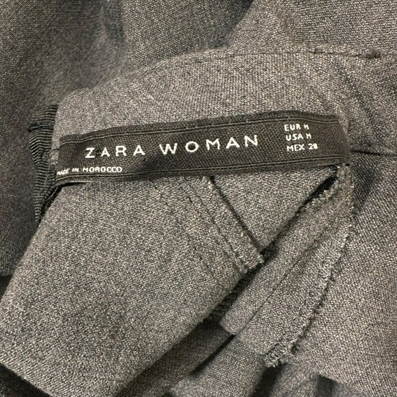 Zara Woman Gray Tweed Pencil Tube Nautical Button Midi Dress Medium‎ - Picture 14 of 15